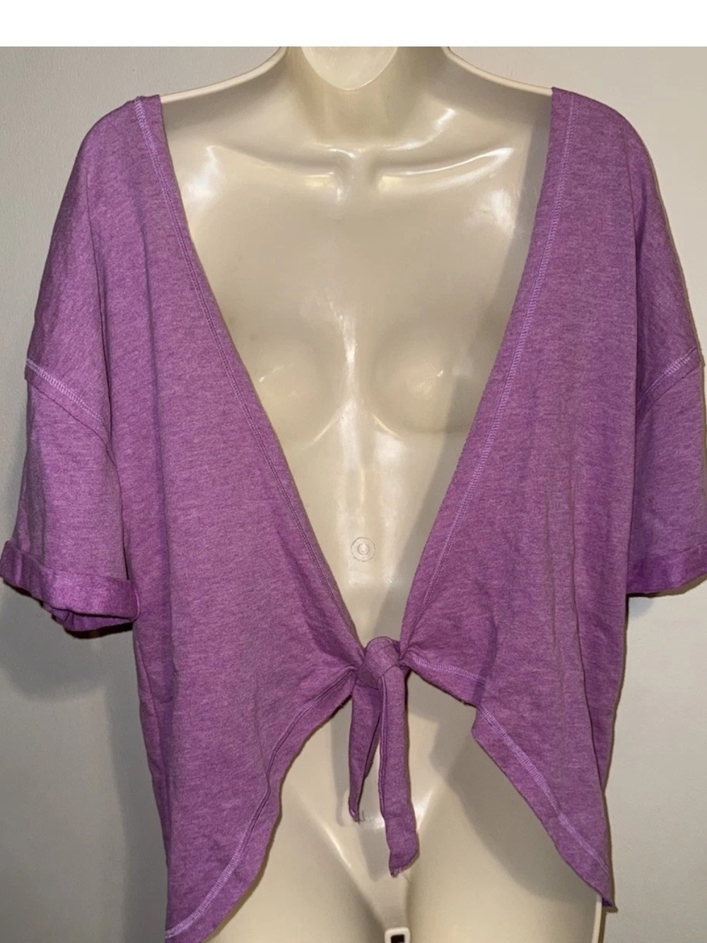 Victoria's Secret Lavender Tie-Back Off-Shoulder Shirt